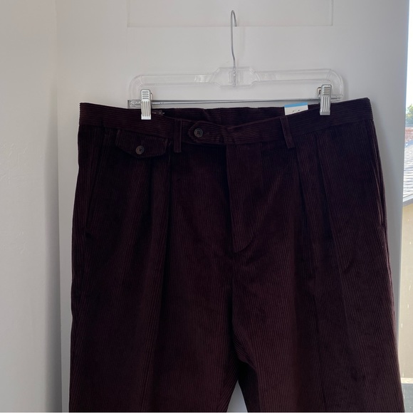 NWT J. McLaughlin Lange Men’s Solid Pant, brown corduroy, size 34 - Picture 14 of 15
